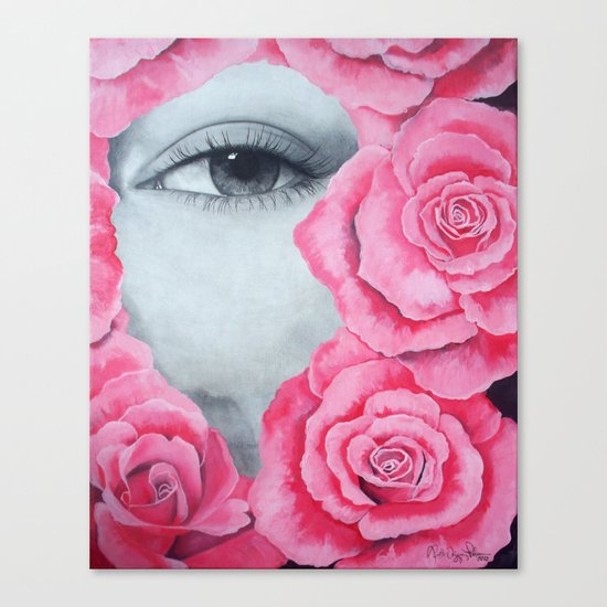 With my roses Canvas Print