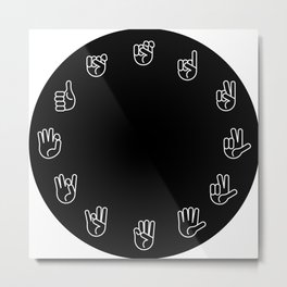 Sign Language Cloack Metal Print
