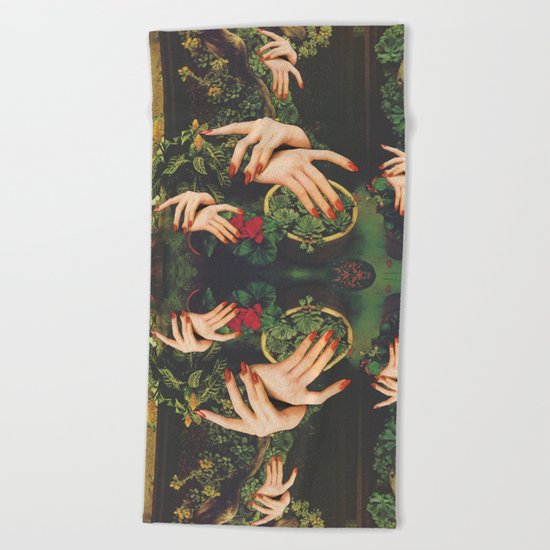Touch Plants Beach Towel