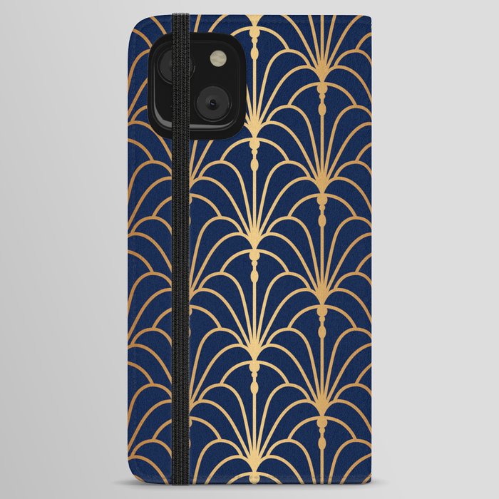 Fan seamless pattern. Chinese, Japanese style. Traditional golden texture.  Japan gold oriental. Ornate background. Asian motif. China theme. Geometric  ethnic design iPhone Wallet Case by Home Harmony