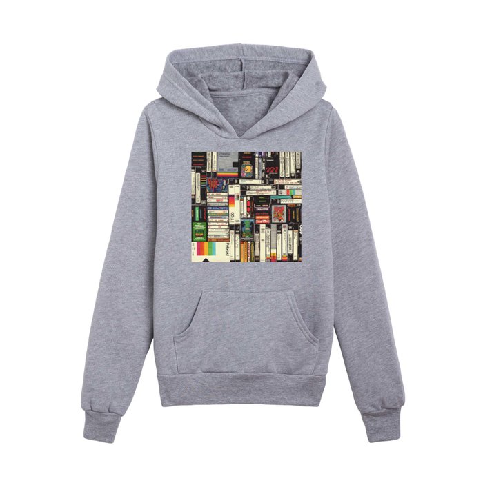Cassettes, VHS & Video Games Kids Pullover Hoodie