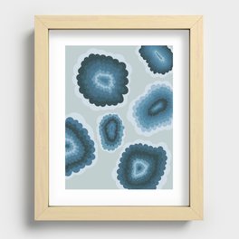 blue geodes  Recessed Framed Print