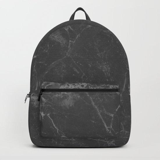 Marble Black Gray White Backpack