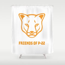 P22 Mountain Lion Orange Shower Curtain