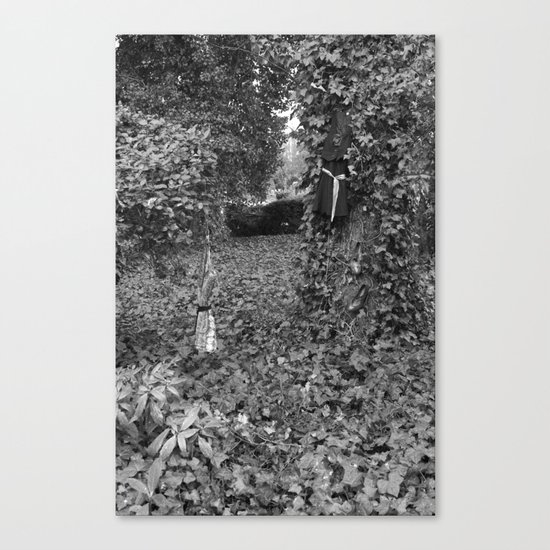 Alice and the queen in grey Canvas Print