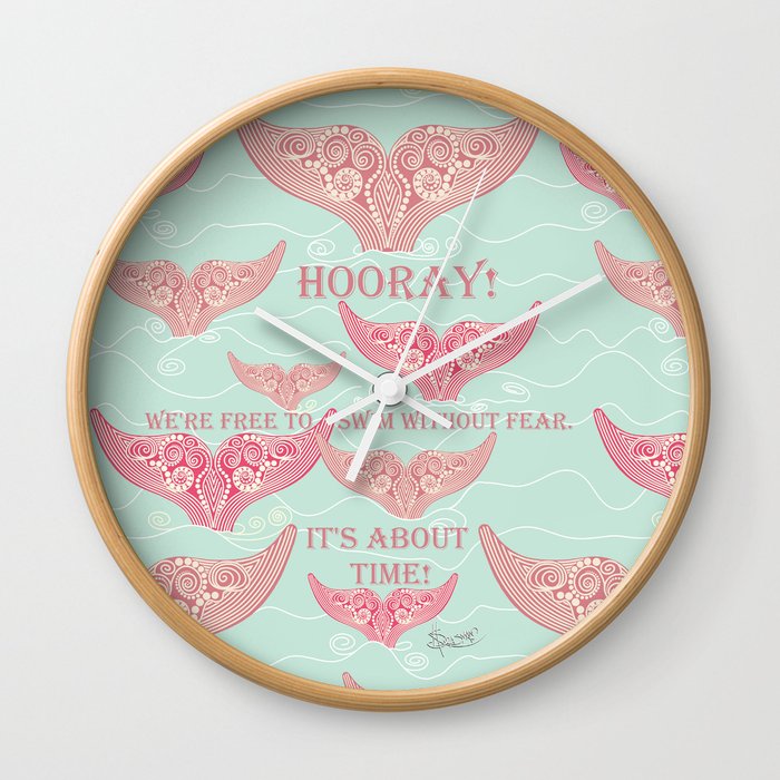 FINALLY! Whales are free from persecution! Wall Clock
