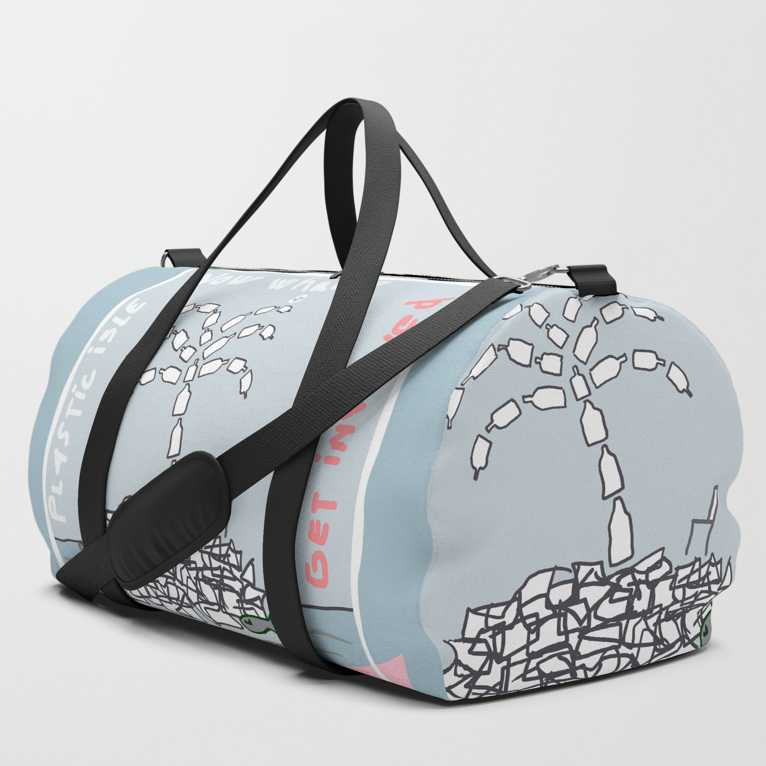plastic duffle bag