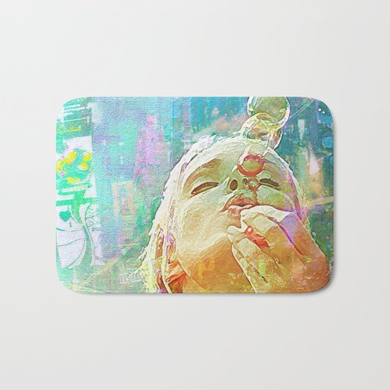 Soap bubbles Girl Bath Mat