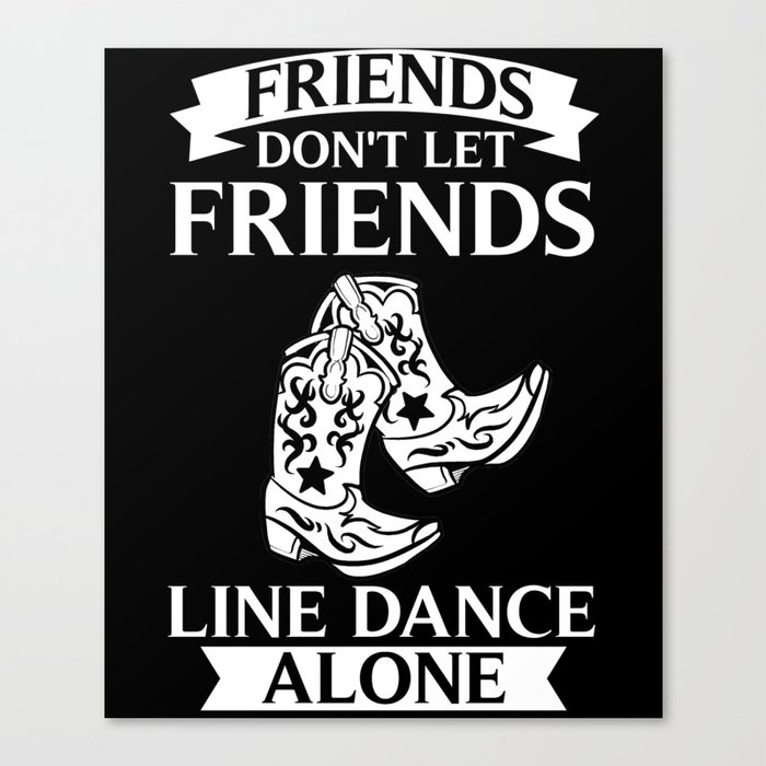 Line Dance Music Song Country Dancing Lessons Canvas Print