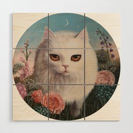 Moon Cat Wood Wall Art