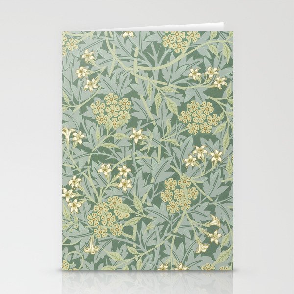 William Morris's (1834-1896) Jasmine famous pattern jasmine flower Sticker Stationery Cards