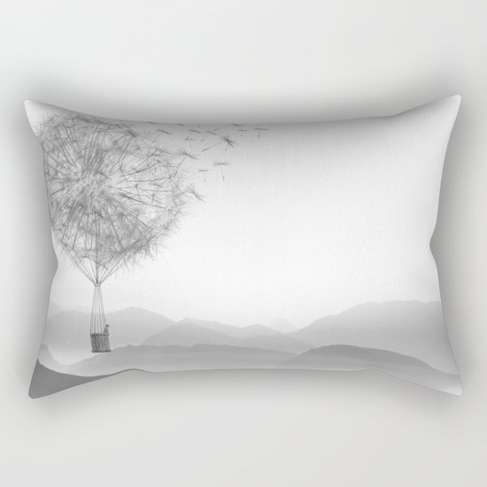 Dandelion Sketch Rectangular Pillow