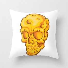 Cheesehead Skull Throw Pillow