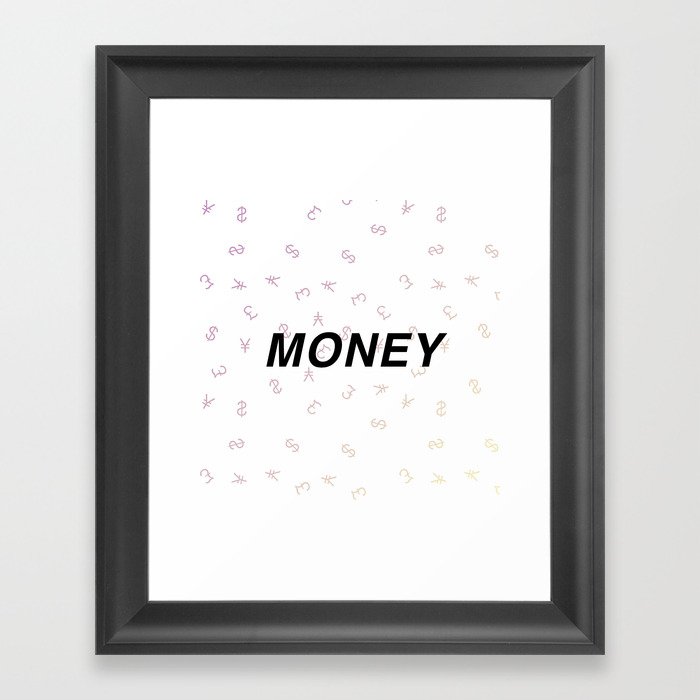 money Framed Art Print