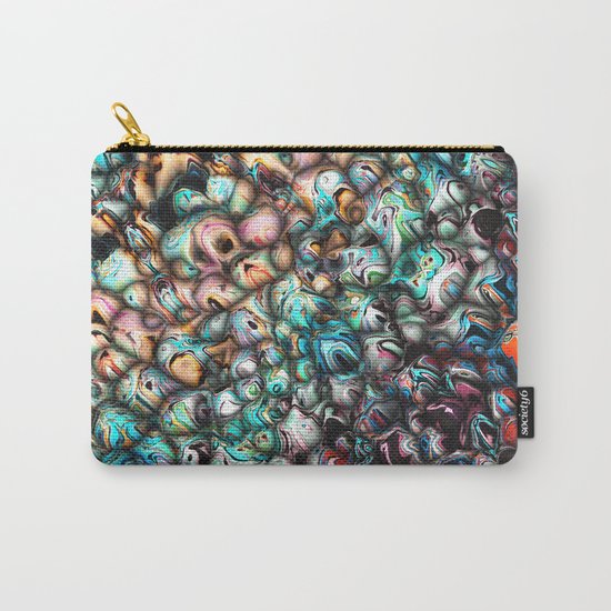Textural 3D Abstract Carry-All Pouch