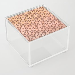 Pink geometric watercolor Acrylic Box