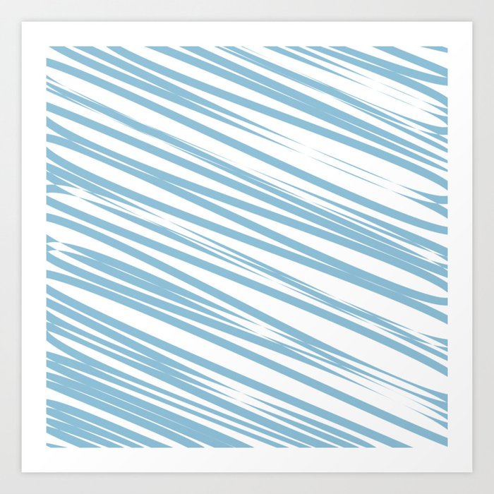 Light blue stripes background Art Print