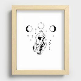 Wolf Skull With Moons Recessed Framed Print