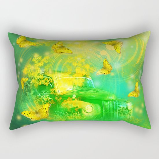 Dream wreck with butterflies Rectangular Pillow