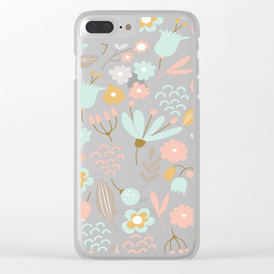 Cute flower pattern Clear iPhone Case