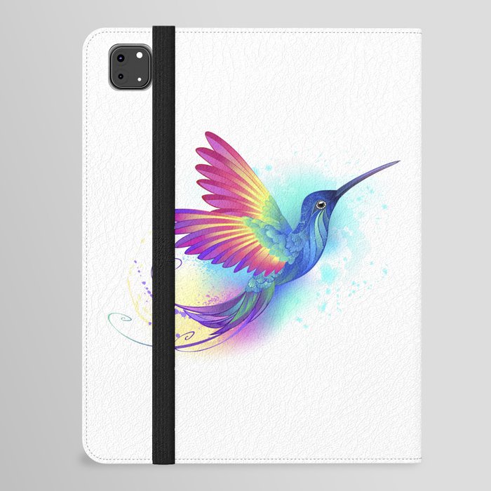 Exotic Rainbow Hummingbird iPad Folio Case