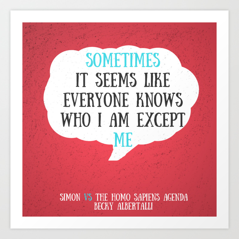 Simon Vs The Homo Sapiens Agenda Quote Art Print By Shouni Society6