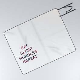 EAT SLEEP HURDLES REPEAT Picnic Blanket