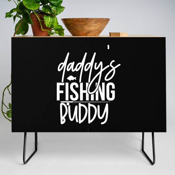 Daddy's Fishing Buddy Cute Kids Hobby Credenza