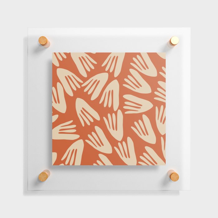 Papier Découpé Abstract Cutout Pattern 2 in Mid Mod Burnt Orange and Beige  Floating Acrylic Print