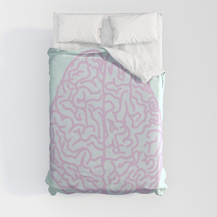 Pastel Brain Duvet Cover