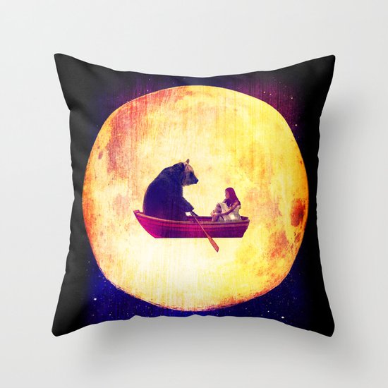 Moon Flight Throw Pillow