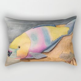 Rainbow Parrotfish Rectangular Pillow