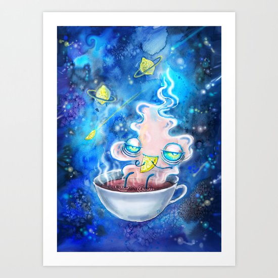 tea and the lemon universe Art Print