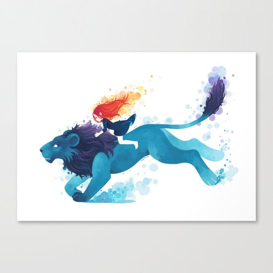 Lion Rider Canvas Print