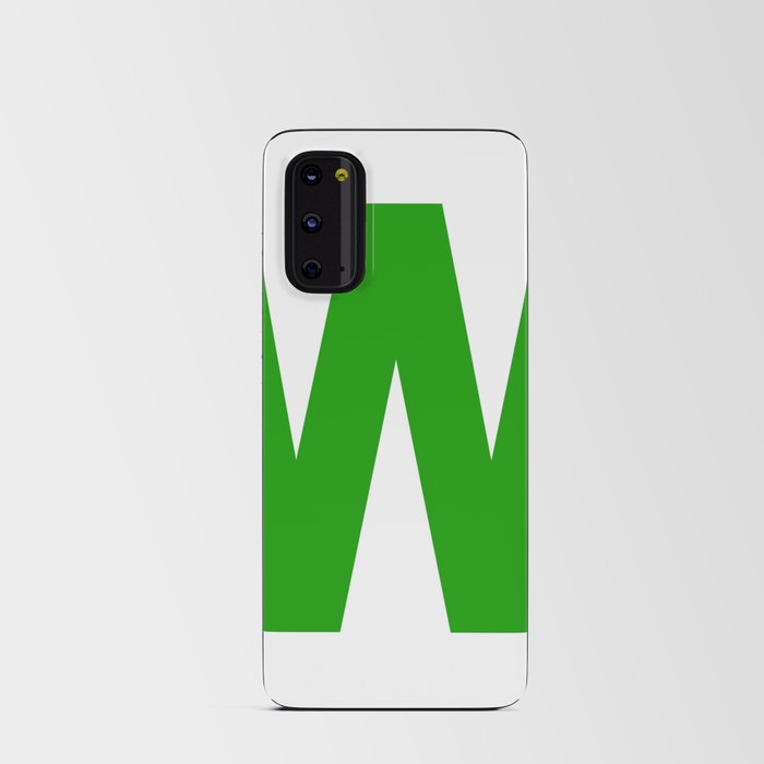 Letter W (Green & White) Android Card Case