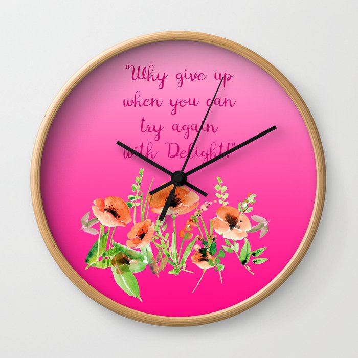 Get Pinky With Poppy Wall Clock
