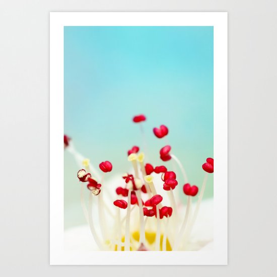 Blooming Candy Red Art Print