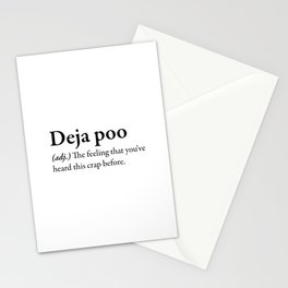 Deja Poo Definition Stationery Card
