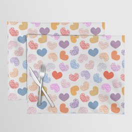 Striped hearts Placemat
