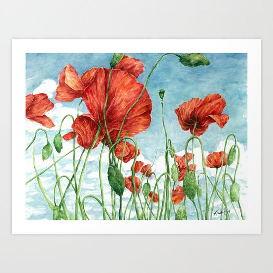 Poppy Field Art Print