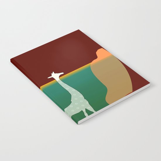 Giraffe Aquatic Scene Notebook
