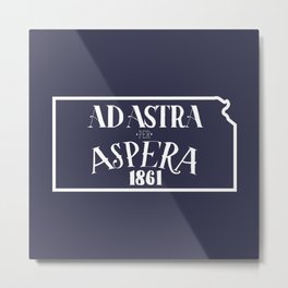 Ad Astra per Aspera Metal Print | Typography, Illustration, Graphic Design 