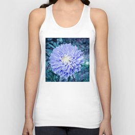 Pastel blue garden Chrysanthemum Unisex Tank Top