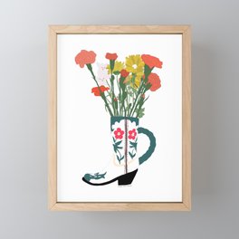 cowboy bouquet Framed Mini Art Print