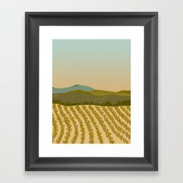 Santa Rosa, California Vineyard Framed Art Print