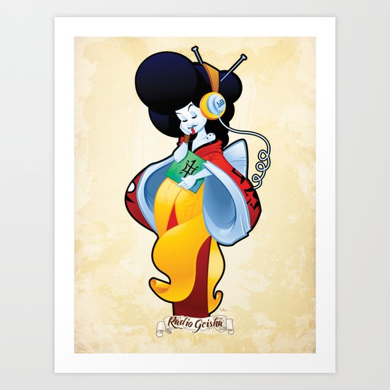 Radio Geisha Art Print