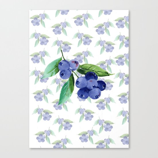blueberries Canvas Print