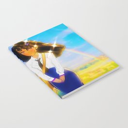 Cute Black anime School Girl Notebook