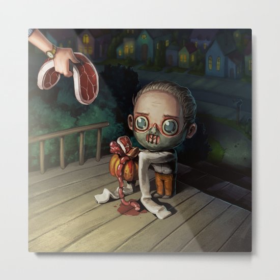 A Treat for Hannibal Metal Print