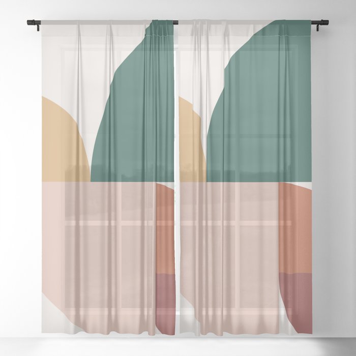 Abstract Geometric 11 Sheer Curtain